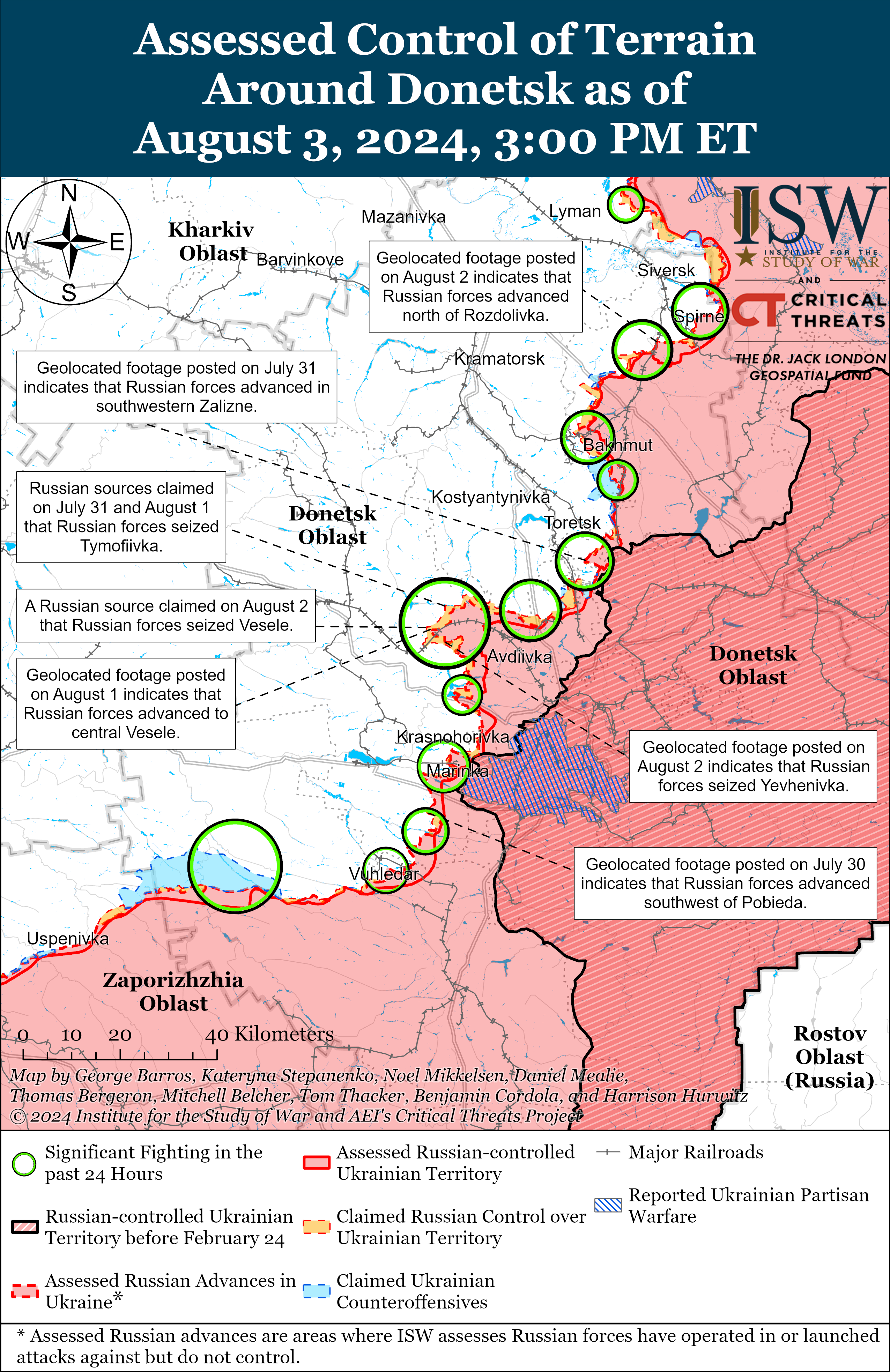 Ворог просунувся в районі Кремінної, Сіверська та Часового Яру: карти ISW